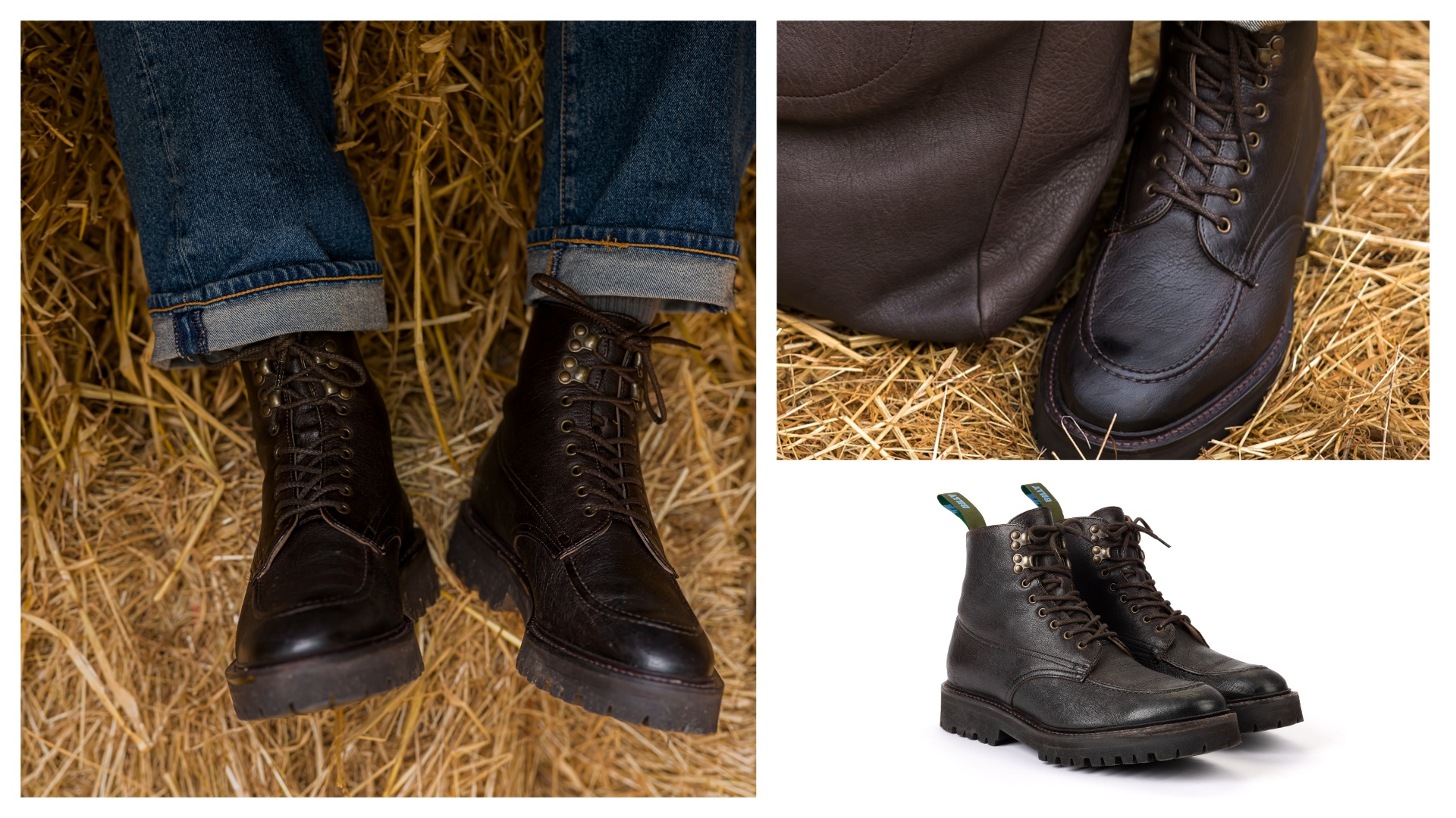 Tannery x Cheaney limited edition boots from multiple angles 