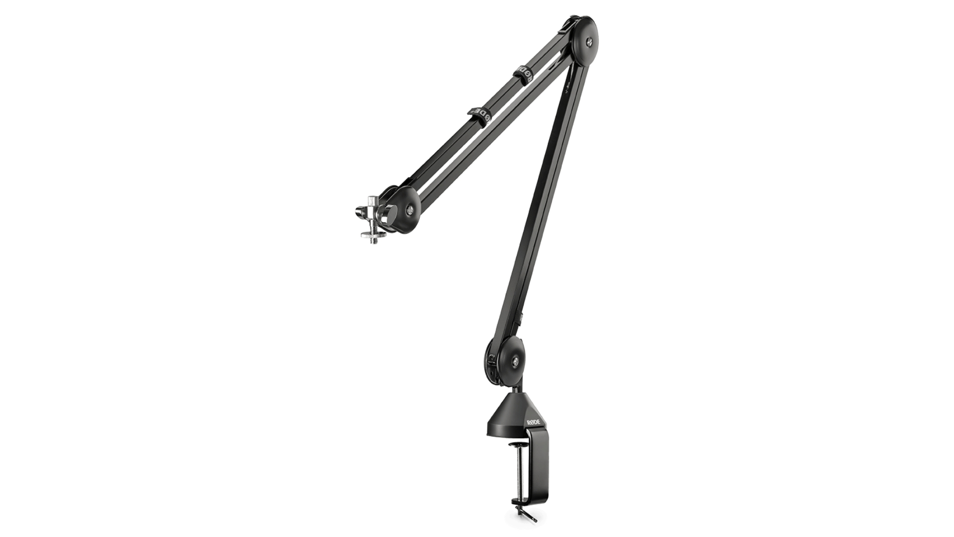 A Rode PSA1 desktop mic stand