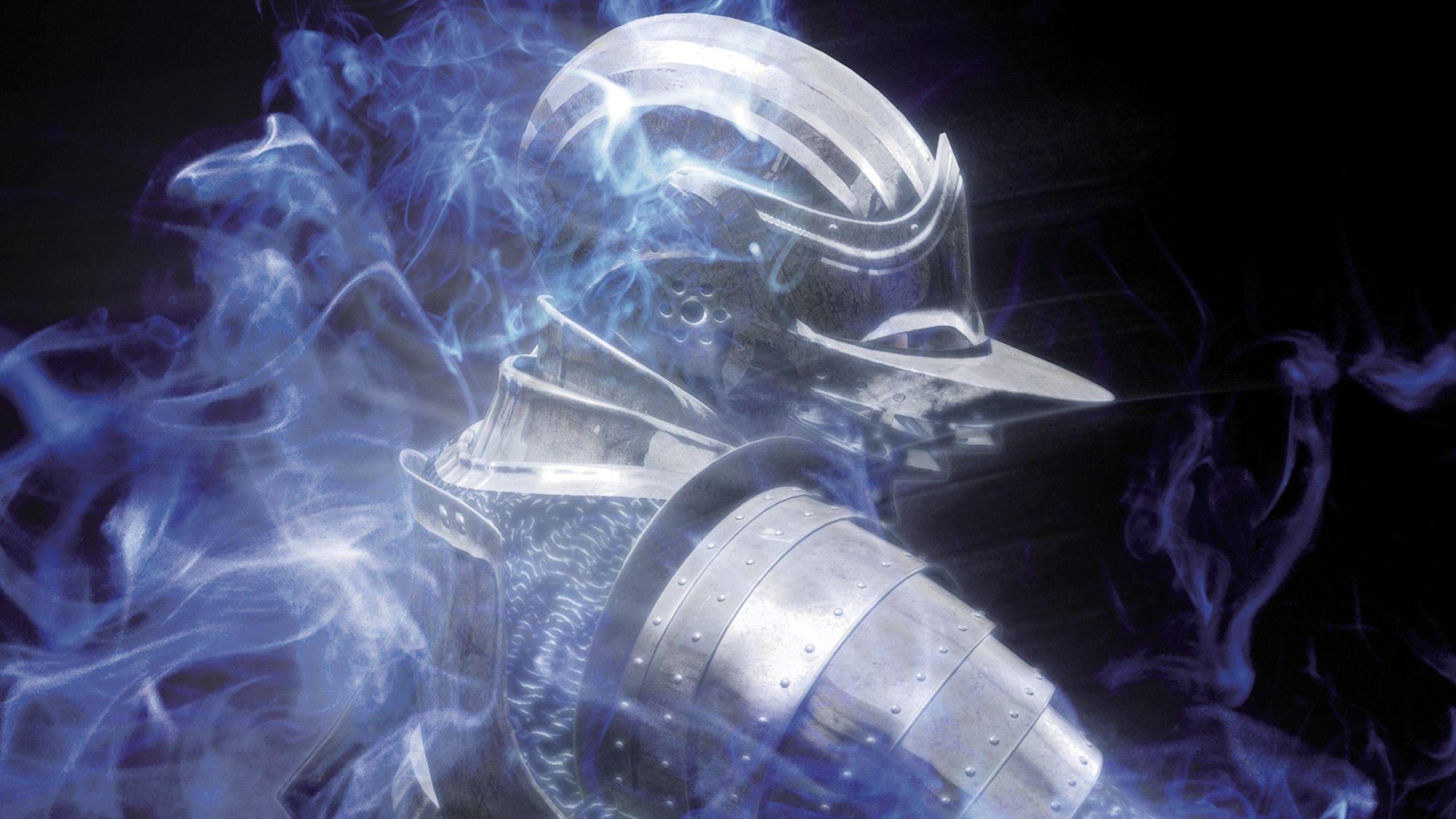 Demon's Souls key art of knight looking to the right