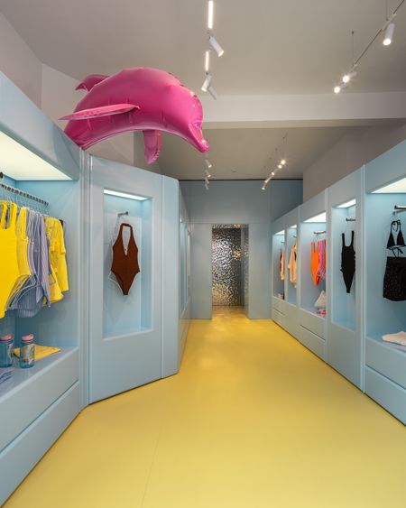 Hunza G London popup designed by Studio Boum