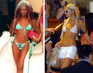 Chanel Spring-Summer 1993 and Paris Hilton in 2006