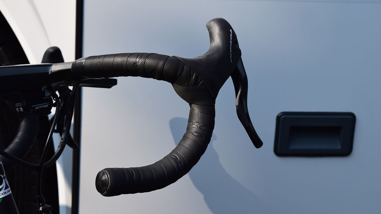 Double-wrapped Prologo handlebar tape for Alexander Kristoff