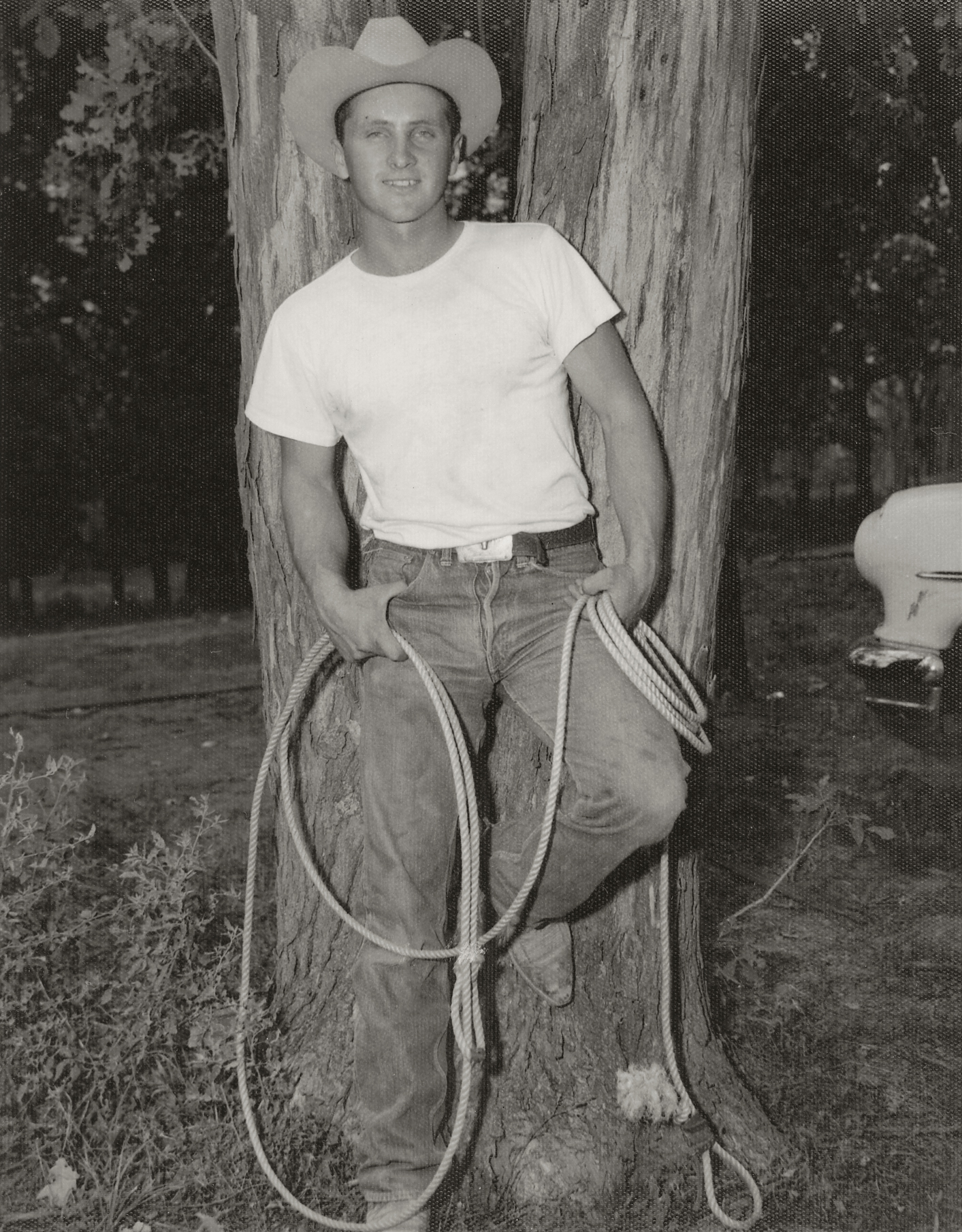 black and white images of cowboys