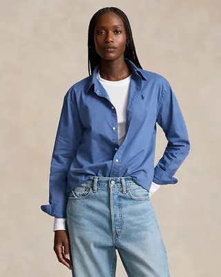 Oversize Fit Cotton Twill Shirt