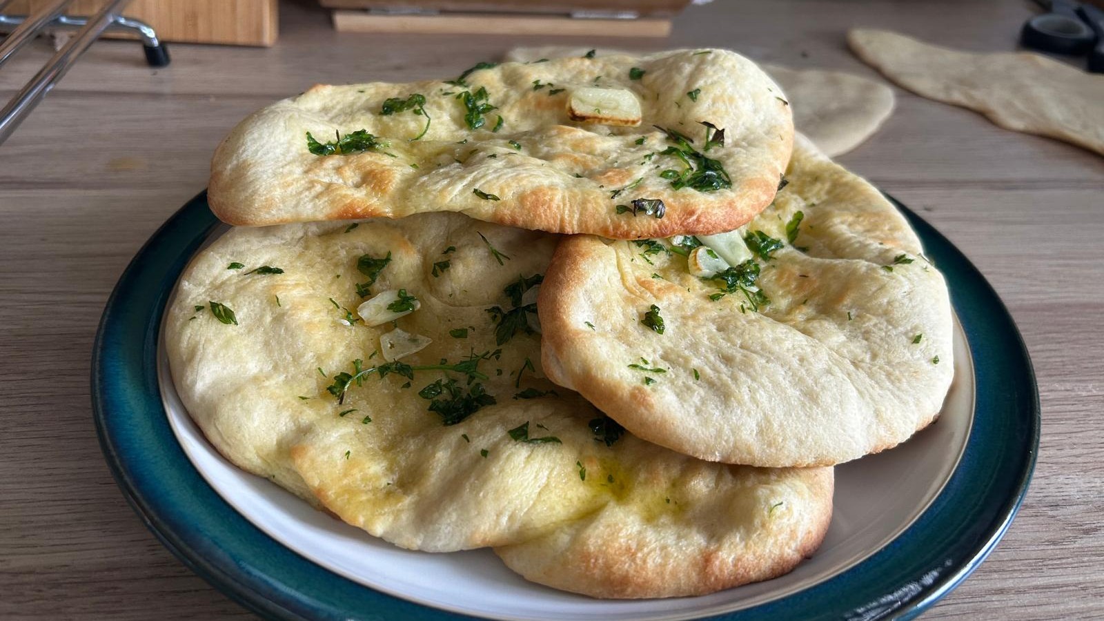 Flat breads cooked using Ninja 5-in-1 Grill and Air Fryer