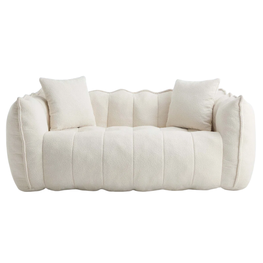 Hokku Designs Bean Bag Sofa Large Bean Bag Chair Tufted Loveseat &amp;amp; Reviews | Wayfair