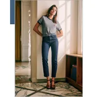 Sezane the perfect slim jeans eco friendly are some of the best sustainable jeans