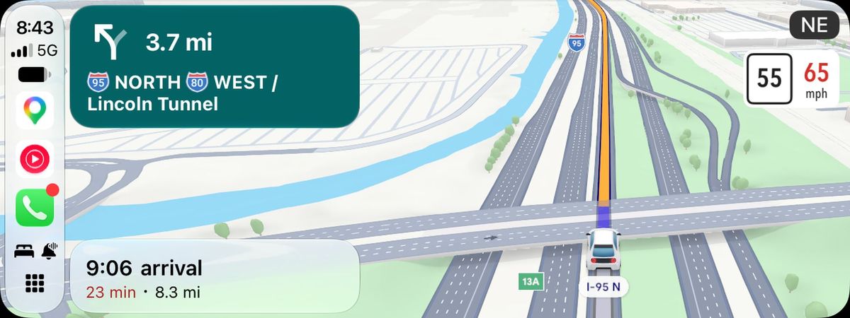 Google Maps Immersive Navigation screenshot.