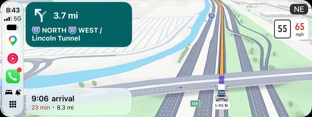 Google Maps Immersive Navigation screenshot.