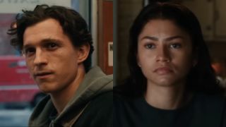 From left to right: Tom Holland in Spider-Man: Brand New Day and Zendaya in Spider-Man: Brand New Day.