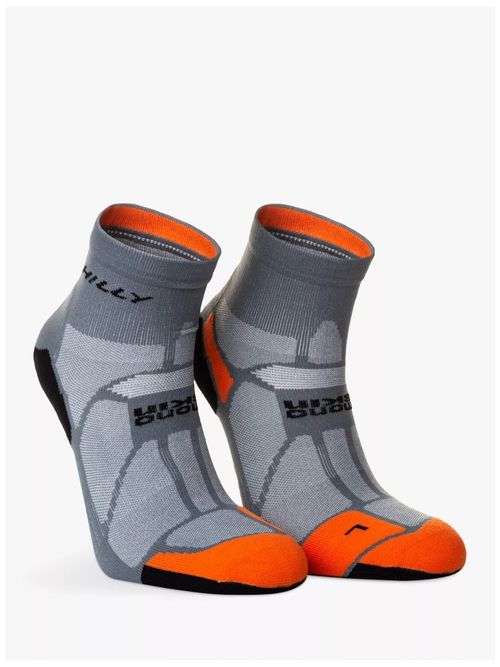 Hilly Marathon Fresh Ankle Running Socks, Granite