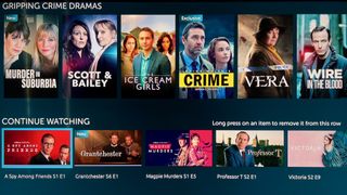 Edit functionality on the BritBox Continue Watching list on Android TV