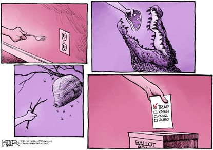 Political cartoon U.S. Donald Trump Vote 2016