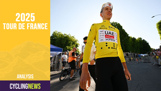 CAEN, FRANCE - JULY 09: Yellow Leader Jersey winner, Tadej Pogacar of Slovenia and UAE Team Emirates - XRG after the 112th Tour de France, Stage 5 a 33km individual time trial stage from Caen to Caen / #UCIWT / on July 09, 2025 in Caen, France. (Photo by Tim de Waele/Getty Images)