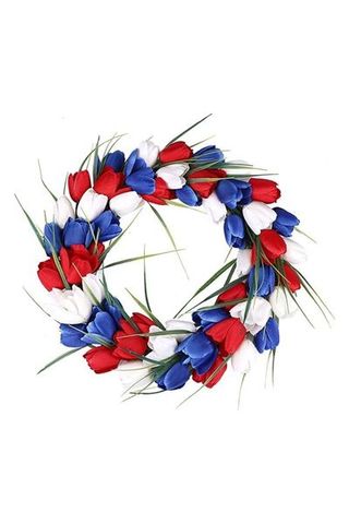 Red white and blue wreath 