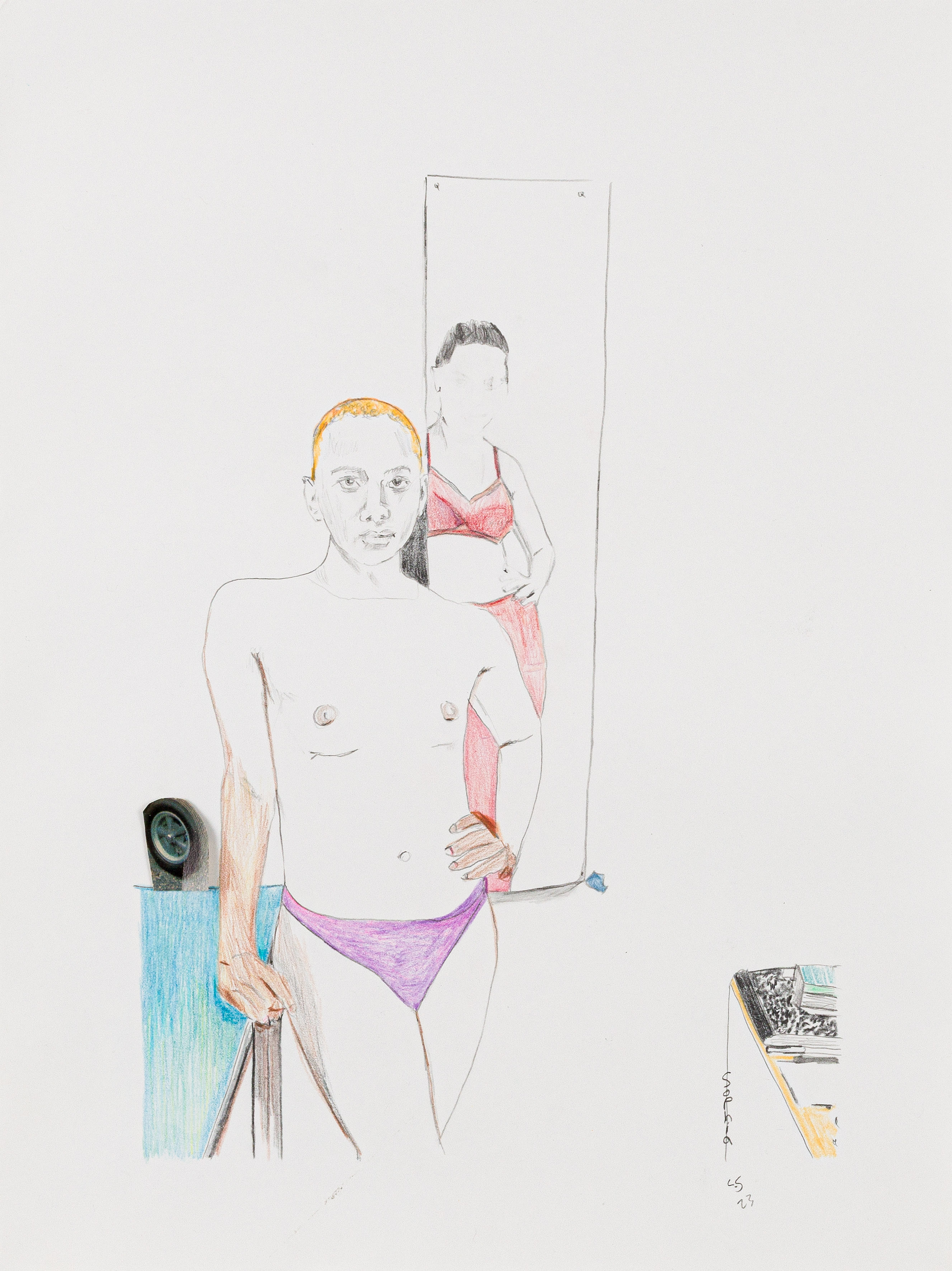drawings of people by Collier Schorr