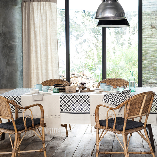 dining table with wooden flooring