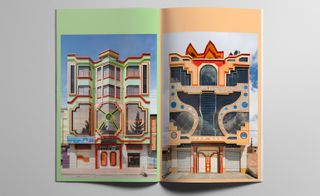 Example pictures of two buildings celebrating the quirky features of Silvestre's signature architectural style