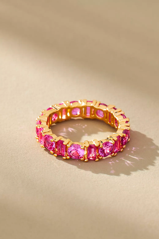 Barbiecore Hot Pink Trend 2023 | Anthropologie Multi-Shape Pavé Crystal Ring