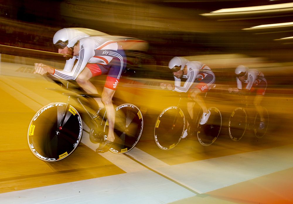 Bradley Wiggins leads Great Britain's men's team pursuit squad at European Track Championships