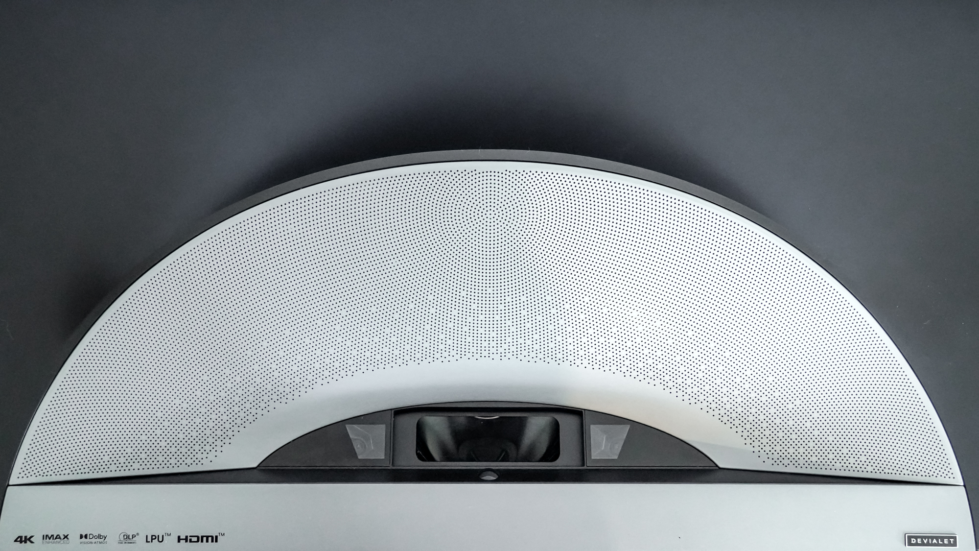 Overhead view of a Hisense PX4 Pro projector