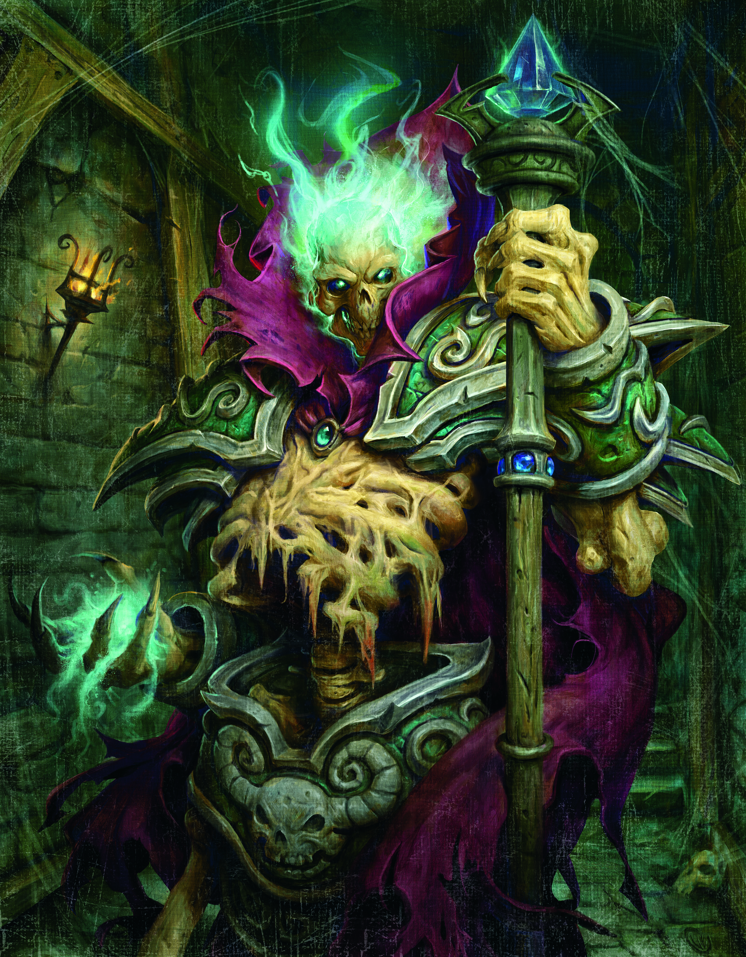 Digital art showing fantasy character card art in progress