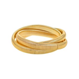 Time and Tru Women's Gold-Tone Twist Bangle Bracelet, 1 Piece