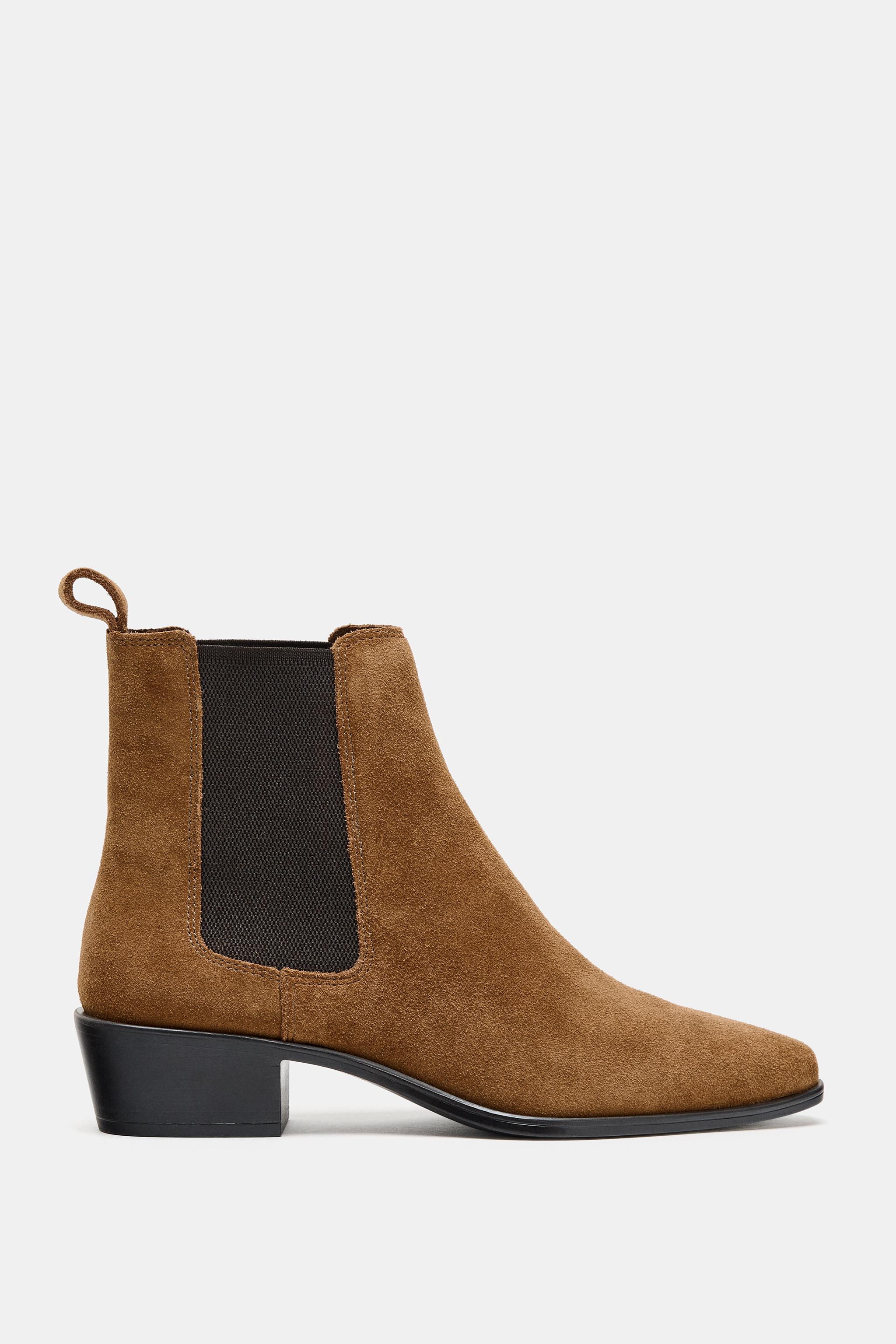 Split Suede Chelsea Ankle Boots