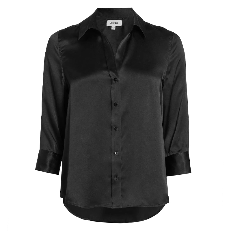 black silk shirt, L&#039;Agence