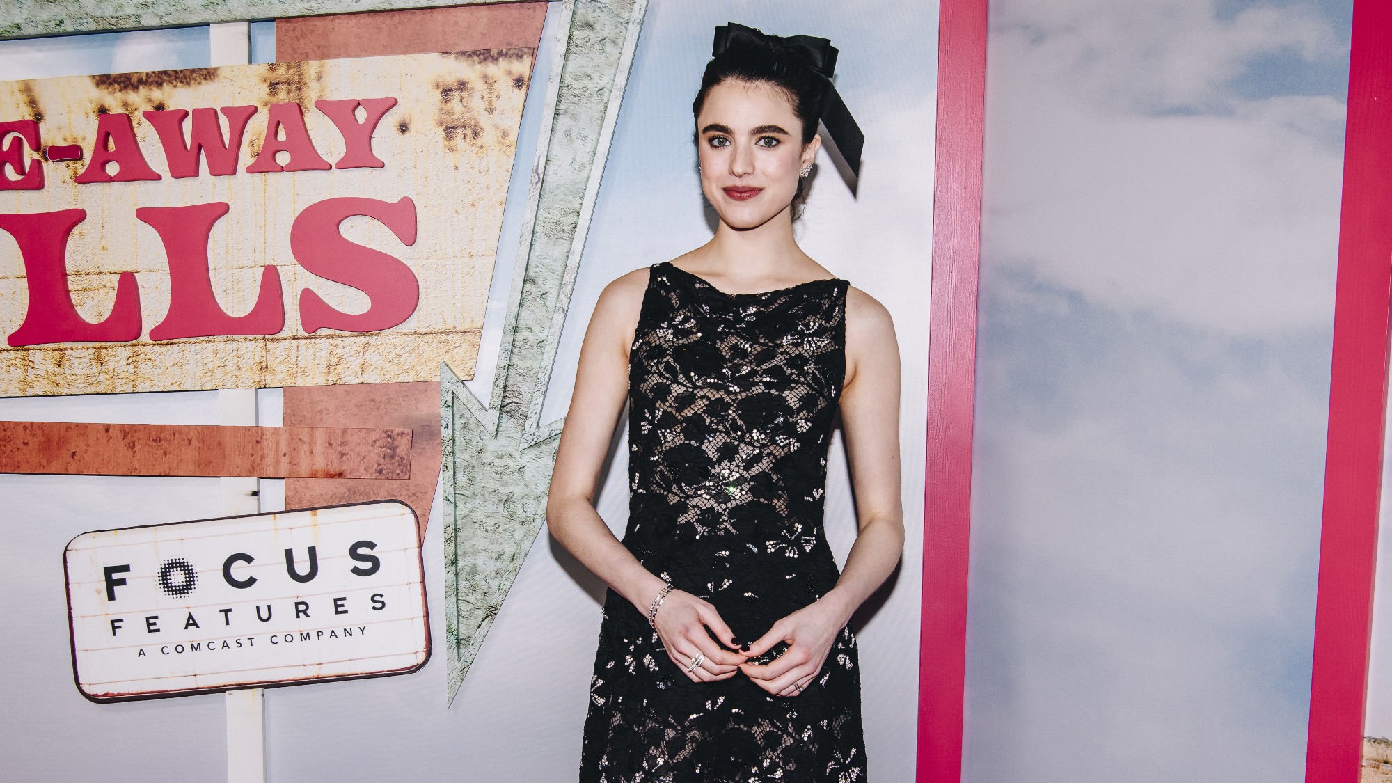 Margaret Qualley at the premiere of Drive-Away Dolls