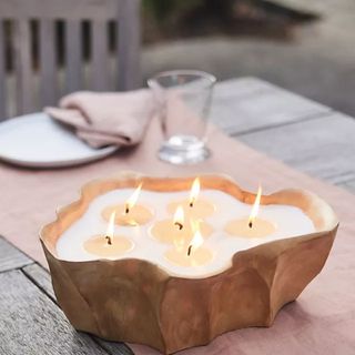 Teak Bowl Candle, Citronella