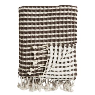  Two-Tone Waffle Knit Throw 