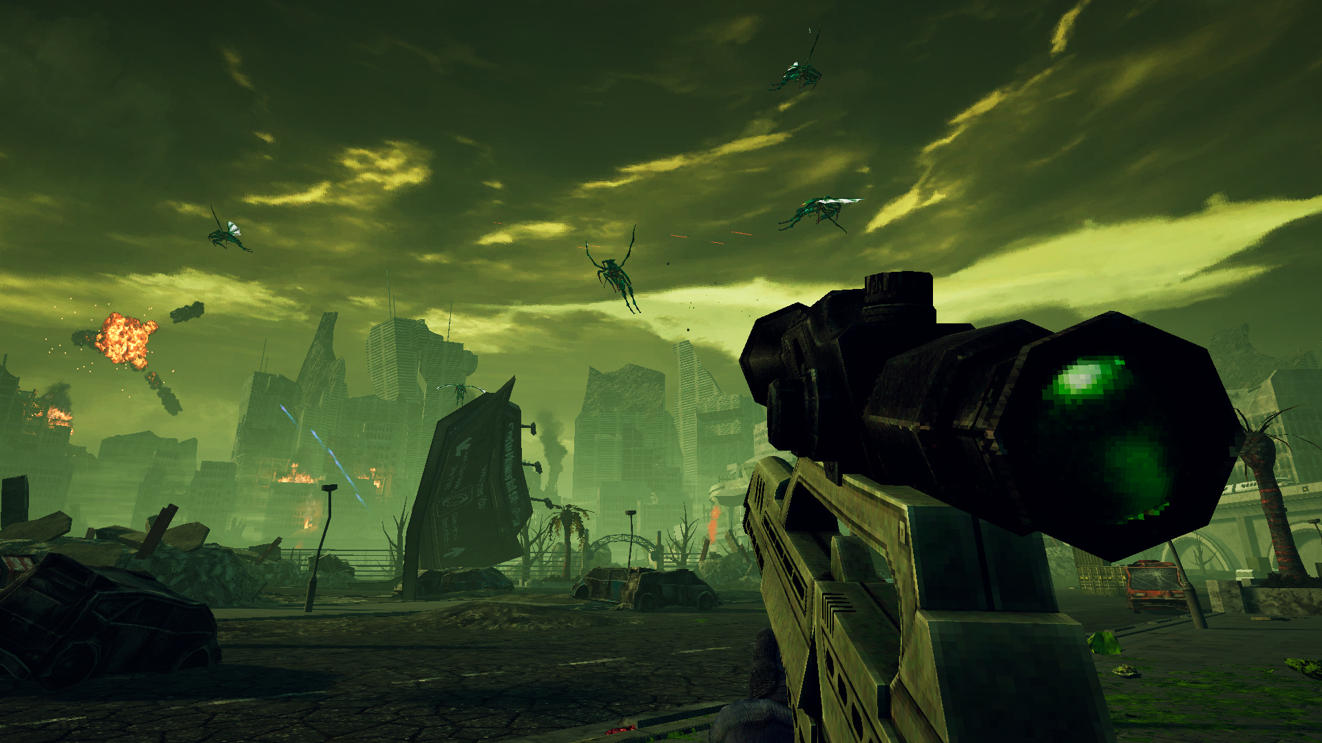 Screenshot from the sci-fi video game "Starship Troopers: Ultimate Bug War!"