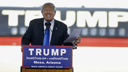 Donald Trump at a rally in Phoenix, Arizona