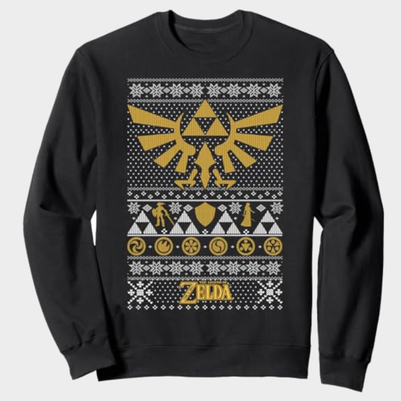 Zelda Ugly Christmas Sweater on a plain background