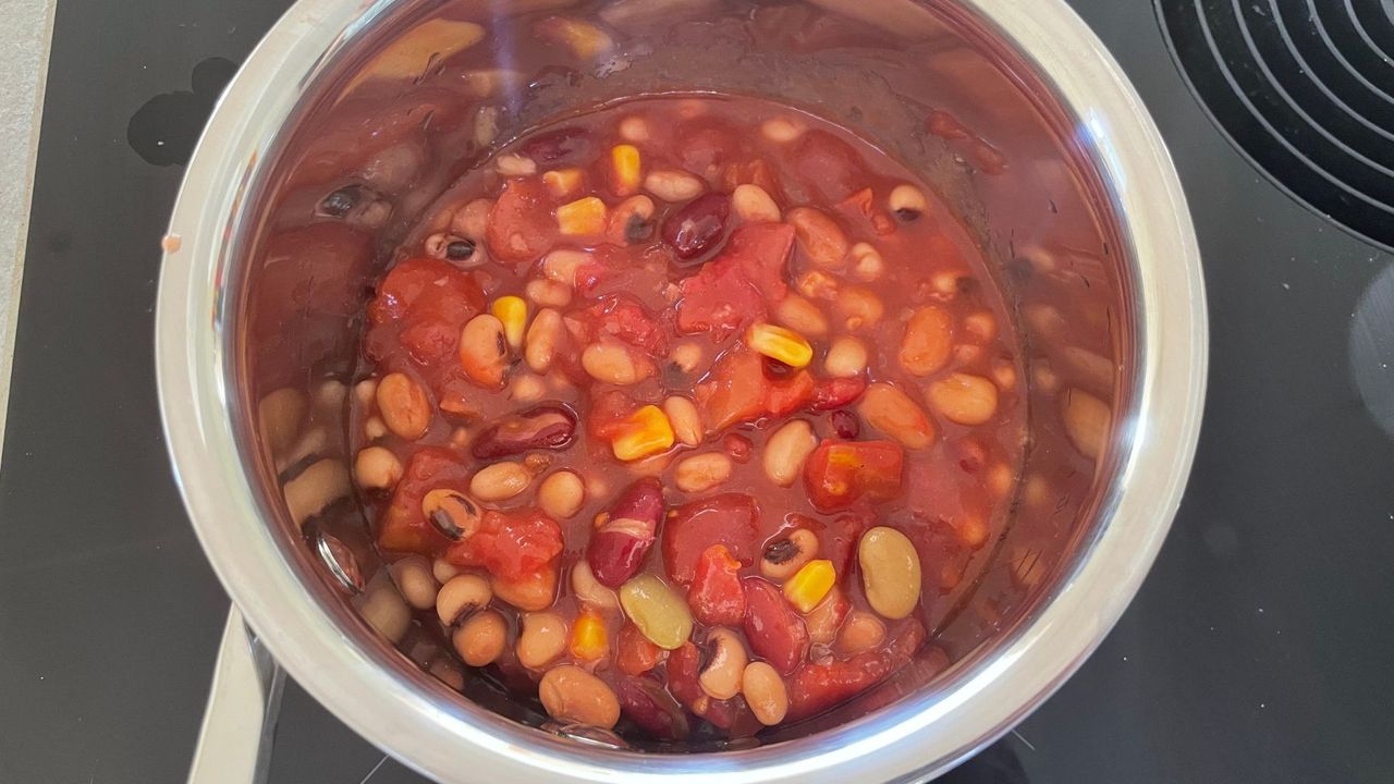 Le Creuset Stainless Steel Pan being tested in the kitchen