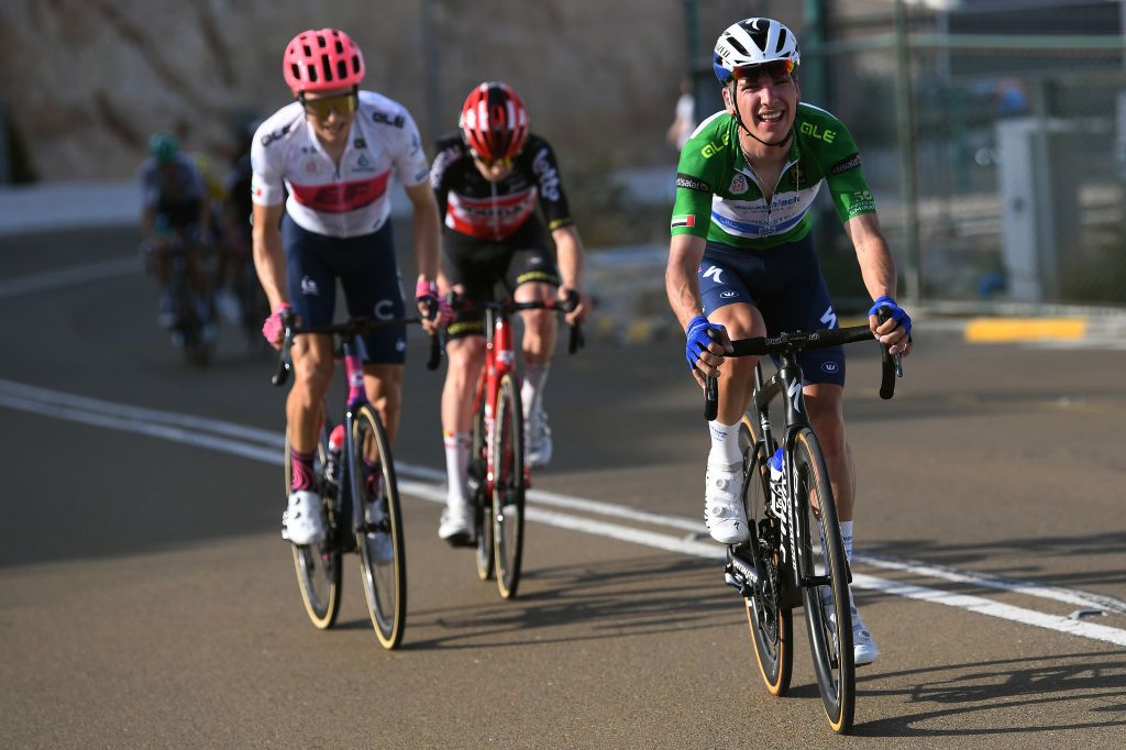 Joao Almeida tried to limit his losses on the Jebel Hafeet climb