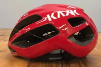Kask Protone Helmet is pictured here in gloss red 