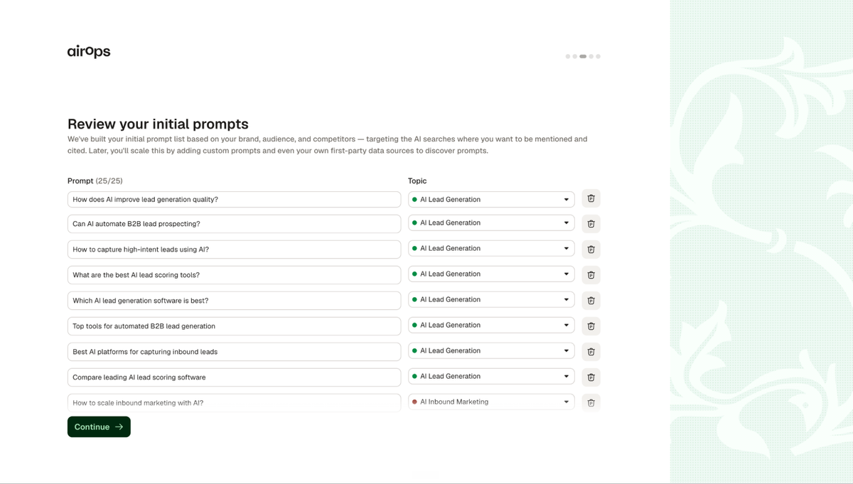 airops review initial prompts