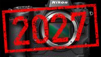 Nikon Z9 image in background with '2027' in stamped font in the foreground 