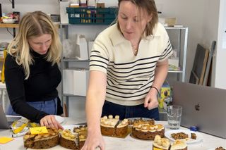 Future's Food Team taste testing Easter Simnel cakes