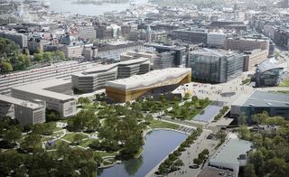 Render of Helsinki Central Library by ALA Architects