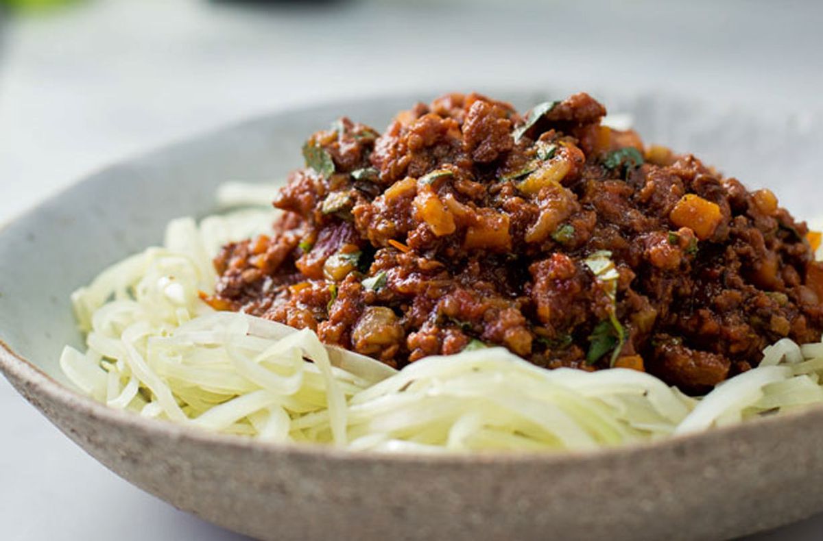 Tom Kerridge's turkey ragu with white cabbage linguine Recipes GoodtoKnow
