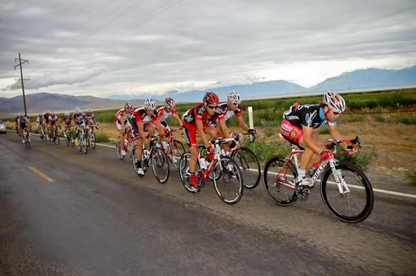 Mike Freedman (Team Give) doing his share of the work on the front of the break.