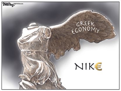 Editorial cartoon World Greece Economy