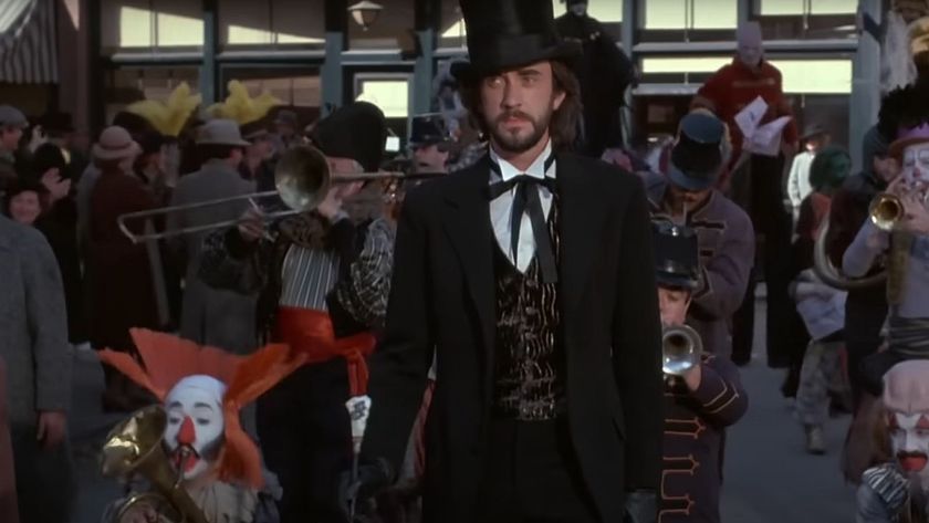 Jonathan Pryce leadiing parade in Something Wicked This Way Comes