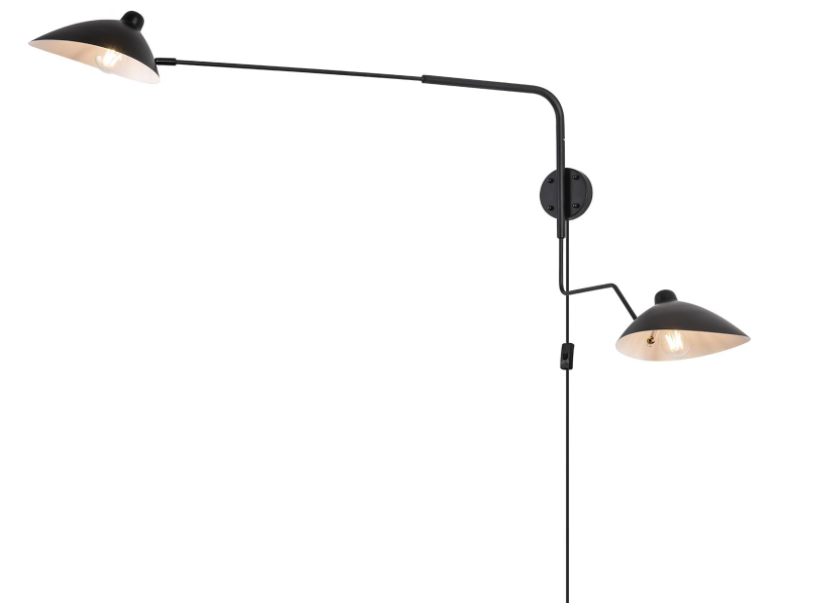 A swing arm wall lighting piece