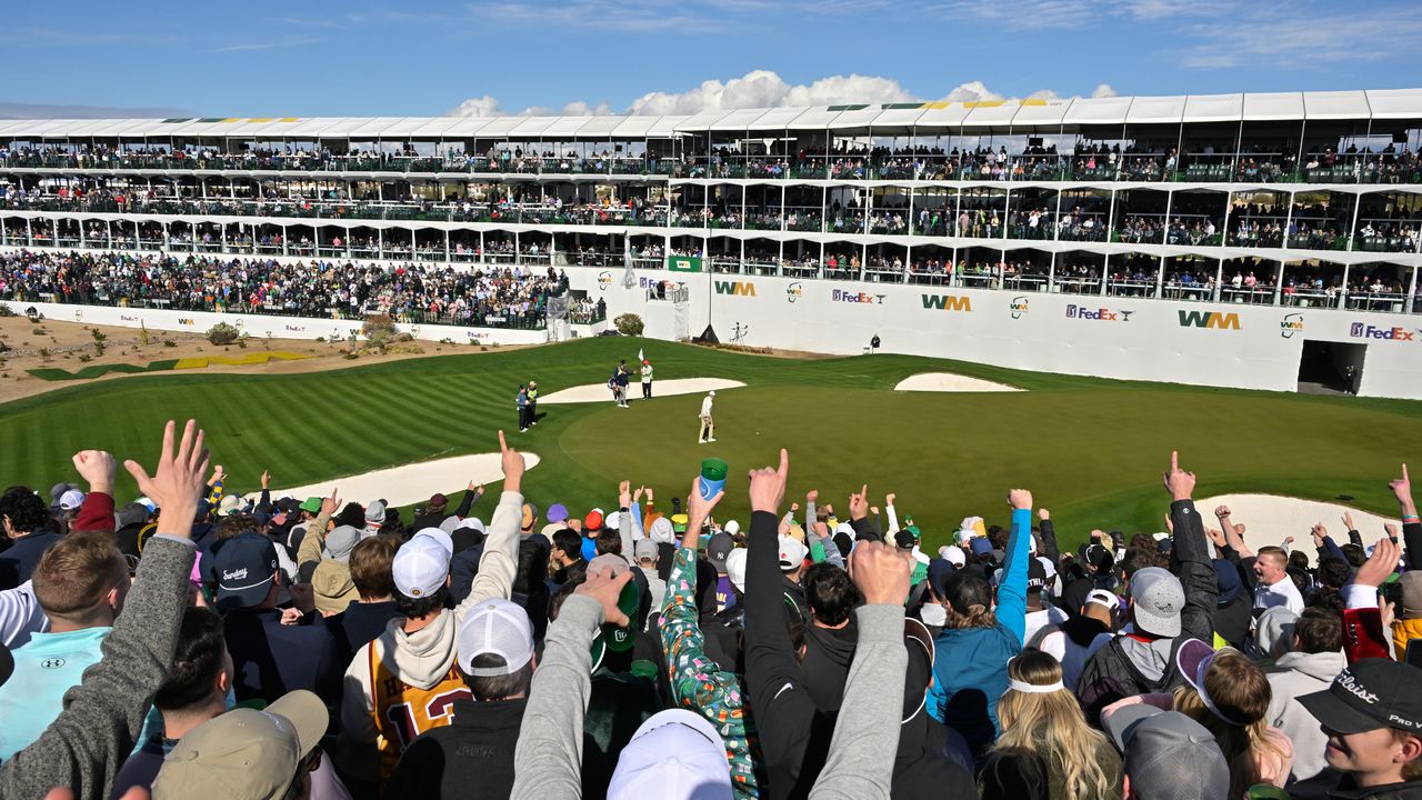 The 16th hole at TPC Scottsdale