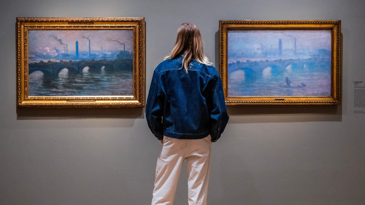 Views of Waterloo Bridge at the Monet and London exhibition at the Courtauld