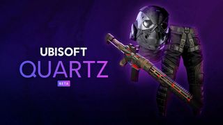 Ubisoft Quartz logo next to a helmet and gun